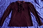 Кафява блуза с лек буфан ivelinna7773_DSCI1143.JPG